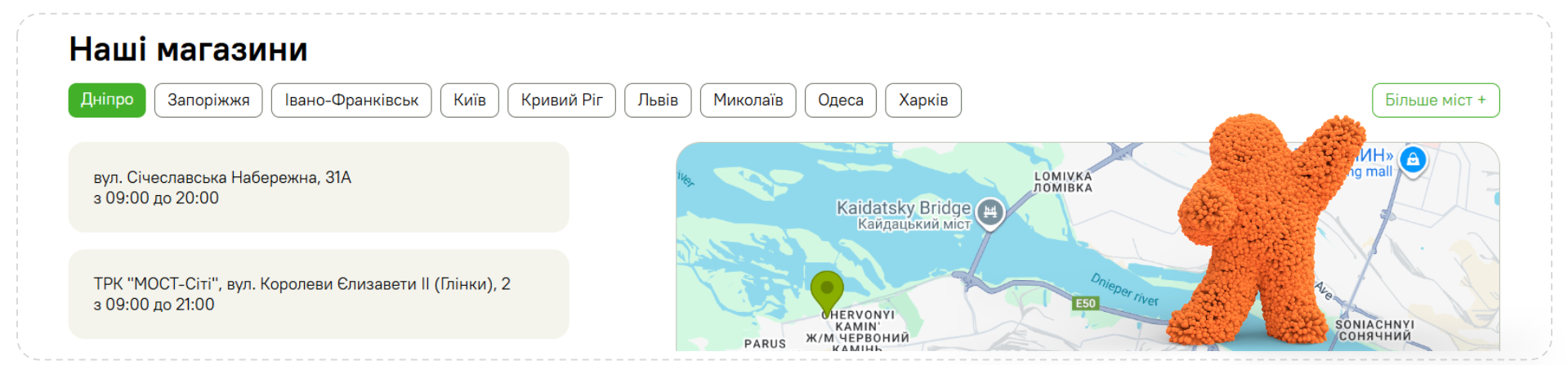 магазини Комфі